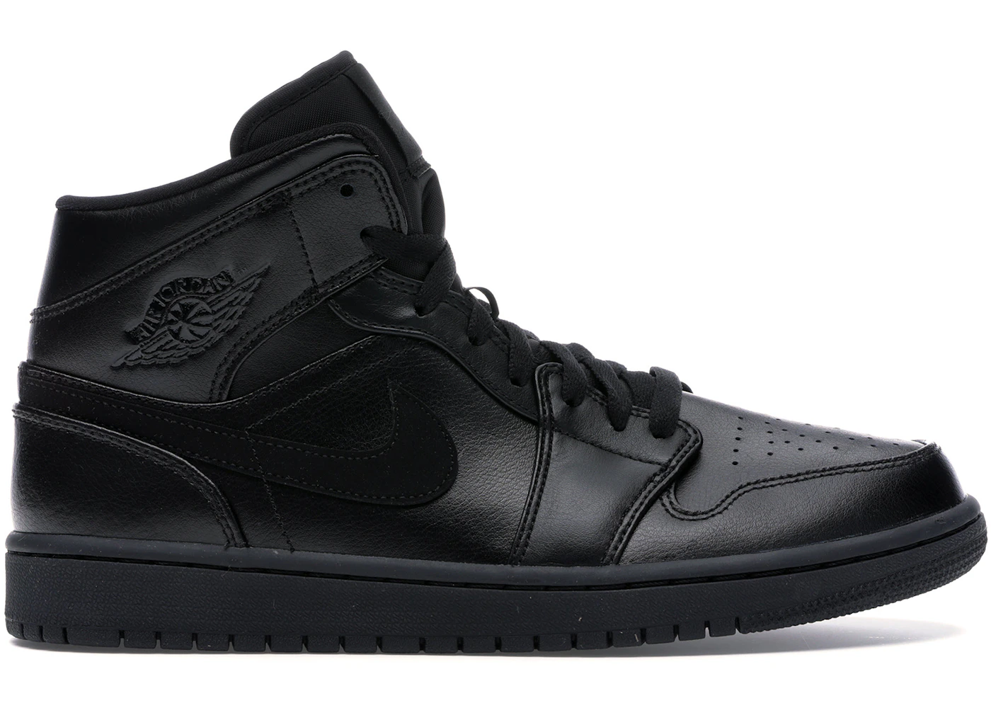 Jordan 1 Mid Black Men's - 554724-090 - US