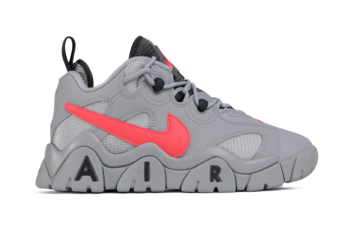 Pre-owned Nike Air Barrage Low Grey Crimson (gs) In Heather Grey/crimson Red