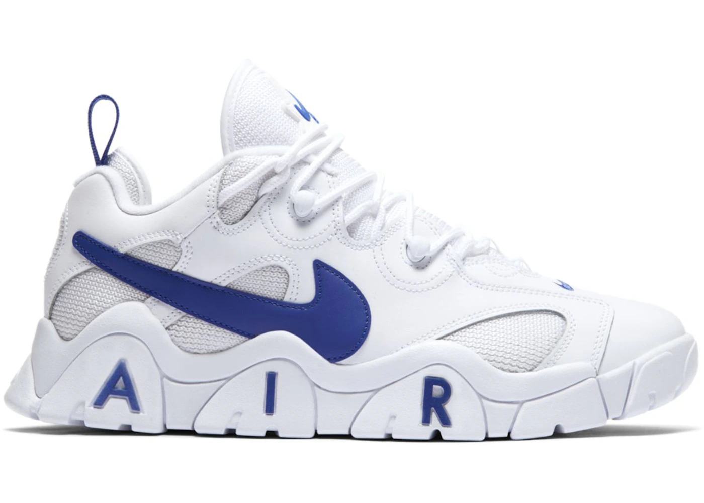 Nike air barrage low white and blue Clearance