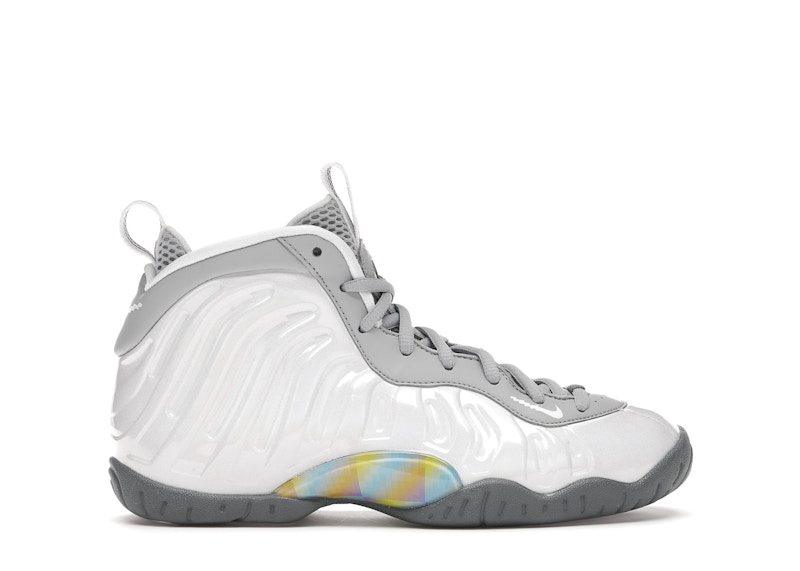 white and grey foamposite