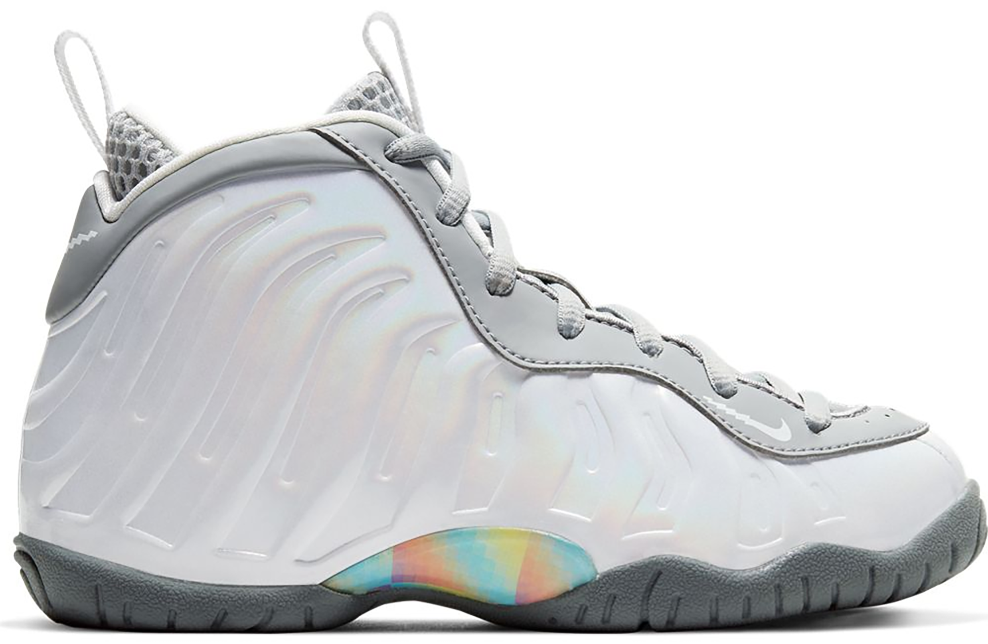 grey and white foamposites