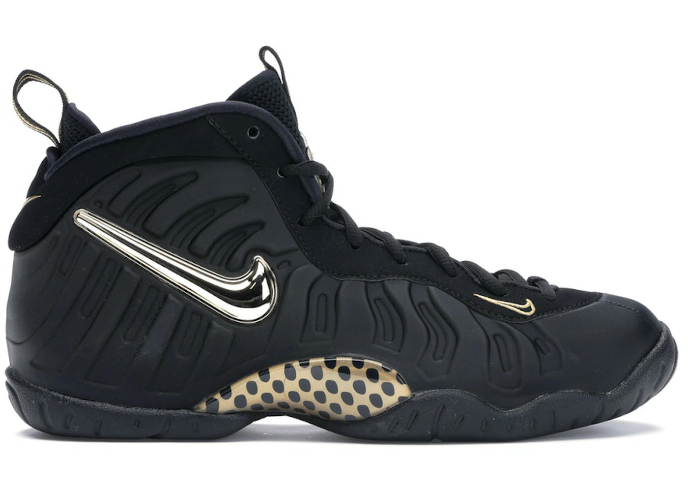 Gold nike foamposite grade school best sale
