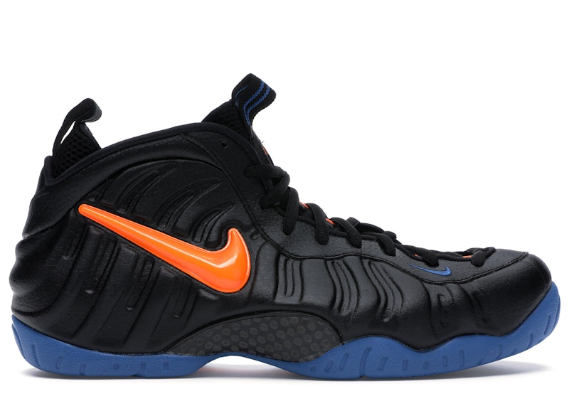 black and blue nike foamposites