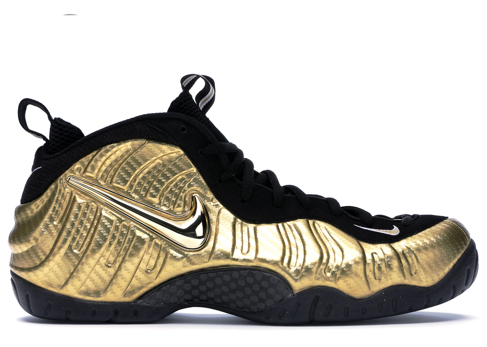 nike foamposite gold and black