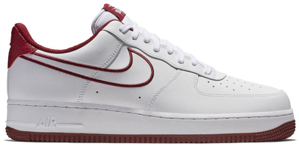 Nike Air Force 1 07 Leather White Team Red