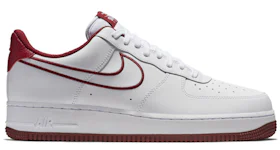 Nike Air Force 1 07 Leather White Team Red