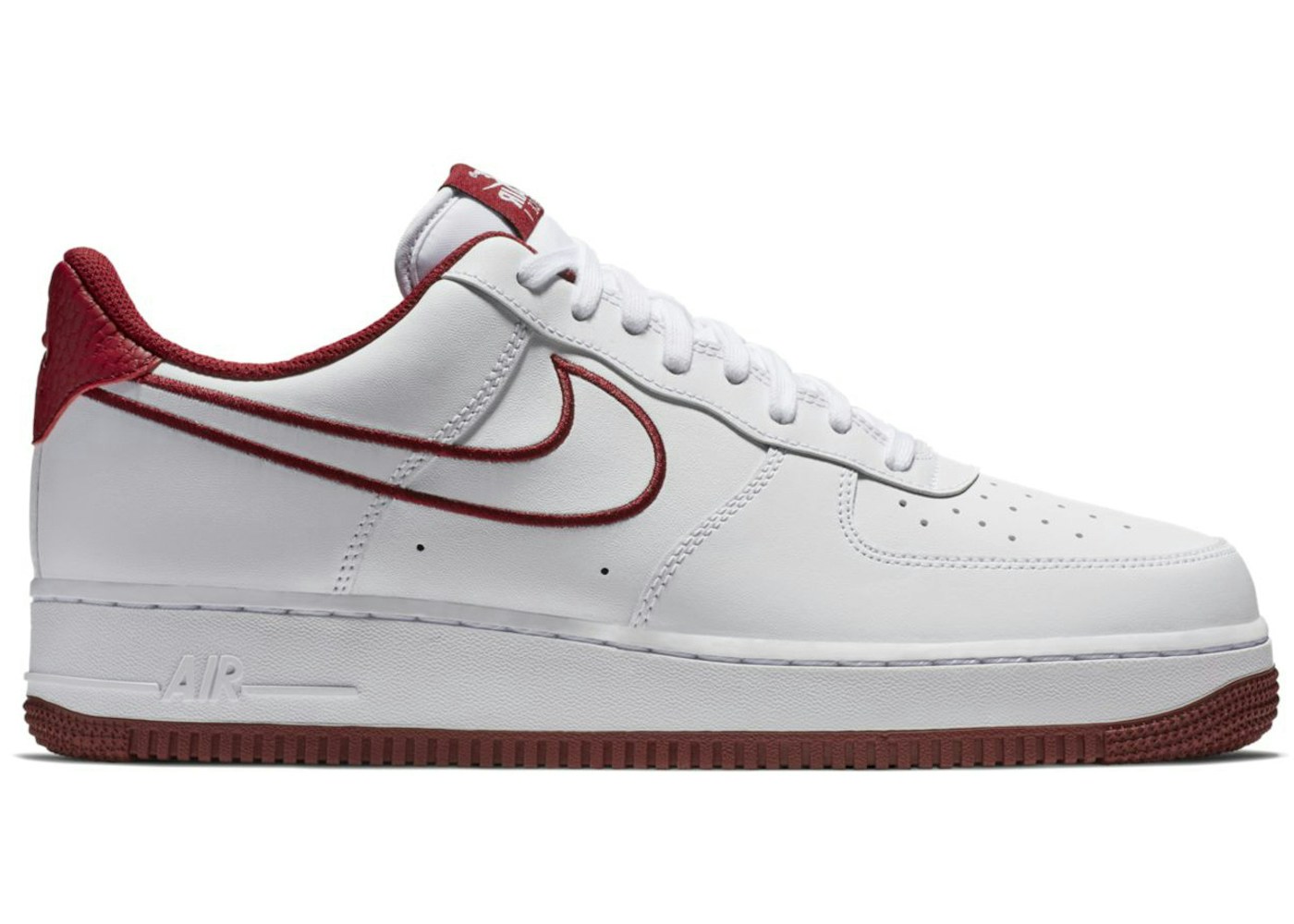 Nike Air Force 1 07 Leather White Team Red - AJ7280-100