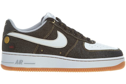 Nike Air Force '07 Low Black Denim Men's 630930-001 US