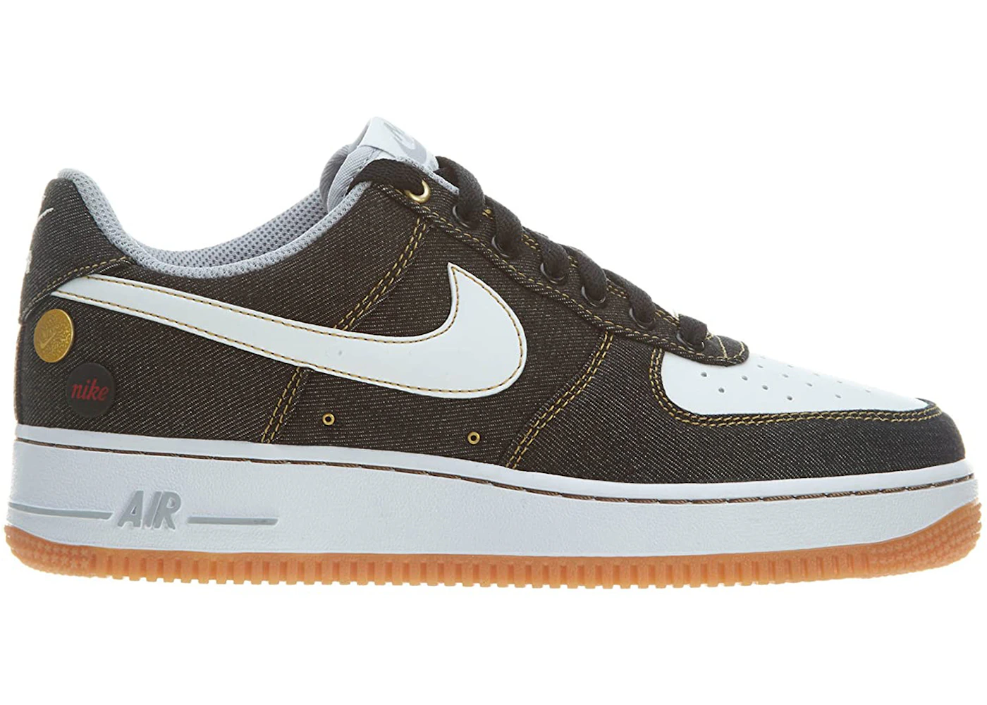 Nike Air Force 1 '07 Low Black Denim Men's - 630930-001 - US