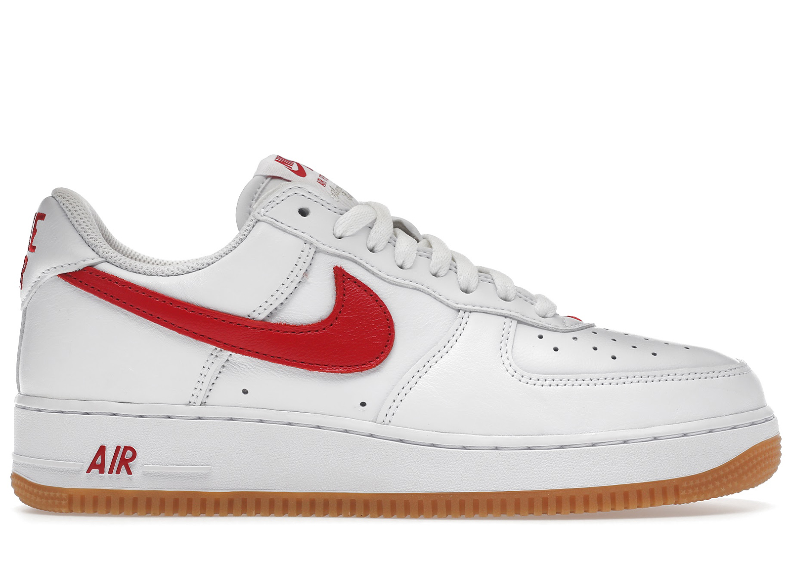 red air force ones with gum bottom