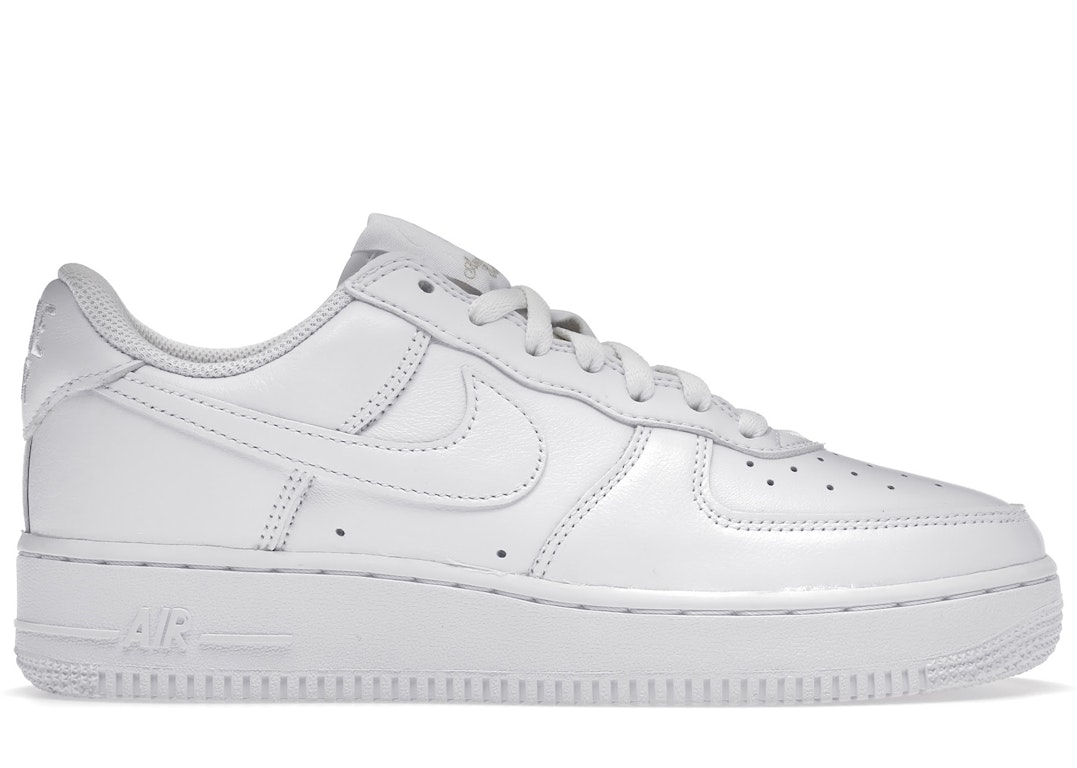 Pre-owned Nike Air Force 1 '07 Low Color Of The Month Triple White In White/white-white-metallic Gold