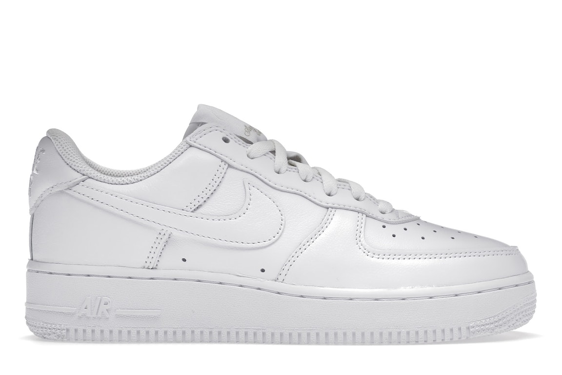 Pre-owned Nike Air Force 1 '07 Low Color Of The Month Triple White In White/white-white-metallic Gold