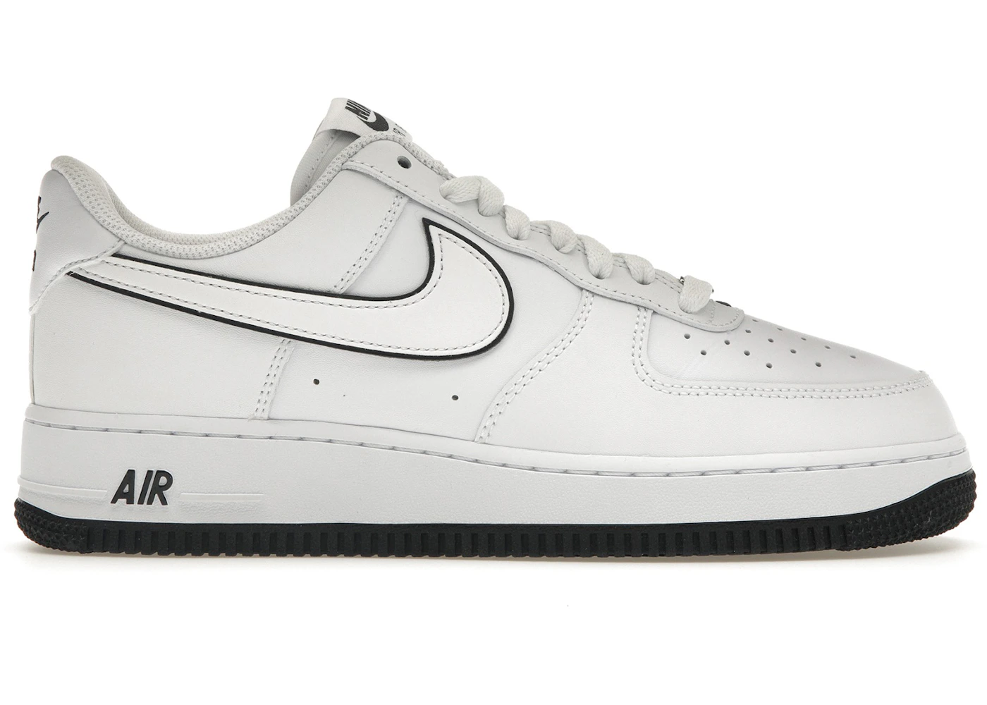 Nike Air Force 1 '07 Low White Black Outline Swoosh Men's - DV0788-103 - US