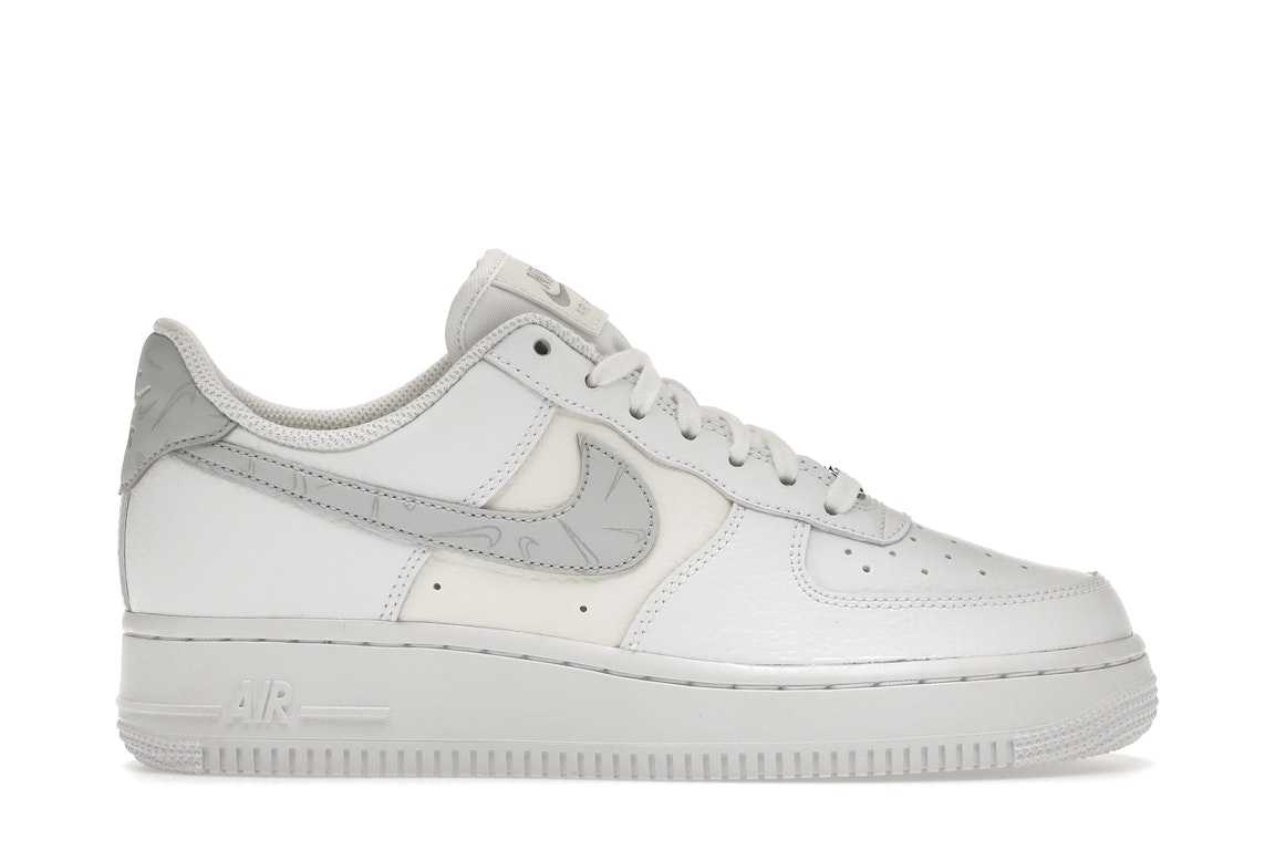 Pre-owned Nike Air Force 1 '07 Mini Swooshes White Sail Metallic Silver Pure Platinum (women's) In White/sail/metallic Silver