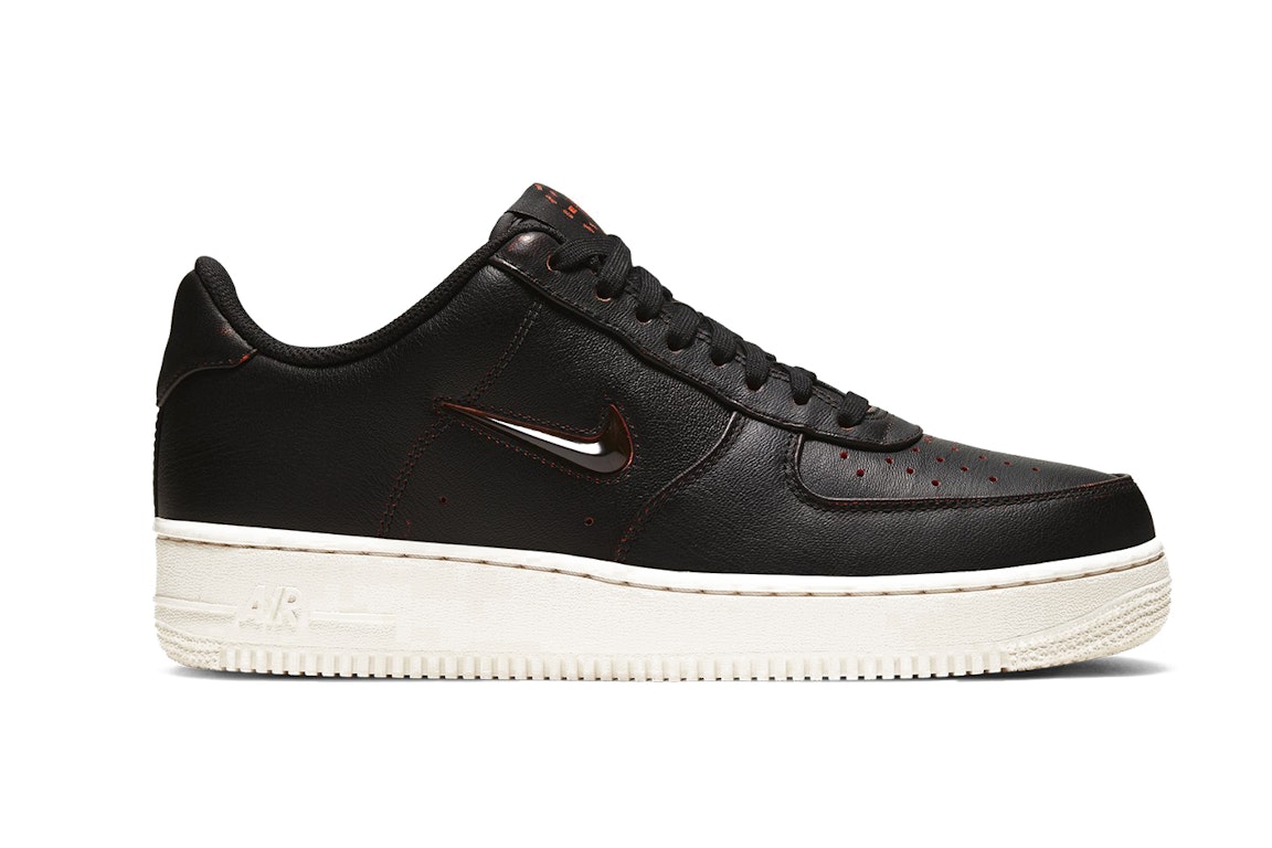 Pre-owned Nike Air Force 1 Low '07 Prm Jewel Home And Away Black In Black/black-safety Orange-sail