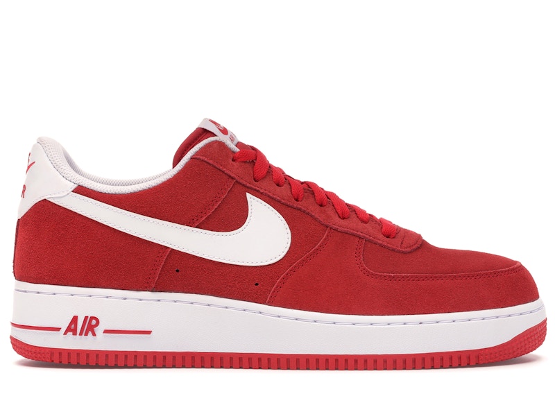 Nike air force hot sale red and white