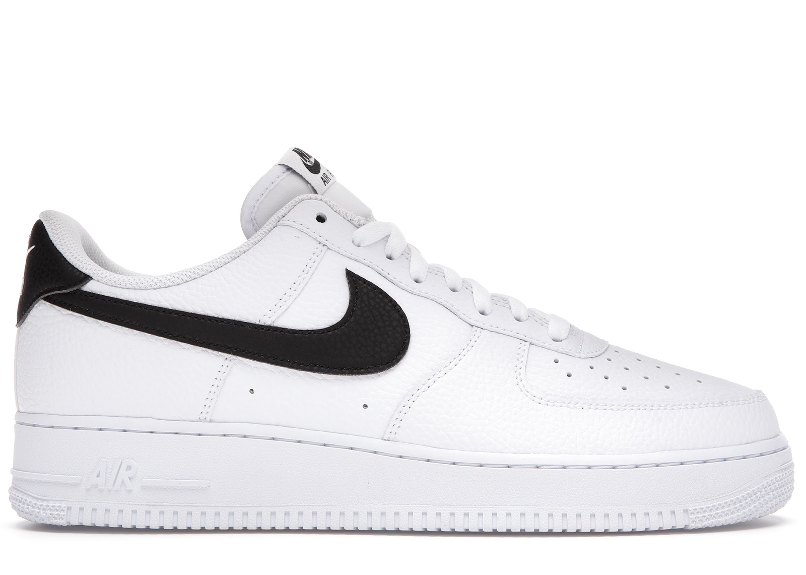 Nike Air Force 1 '07 White Black Pebbled Leather - CT2302-100