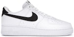 Nike Air Force 1 Low '07 pelle bianca con dettagli neri
