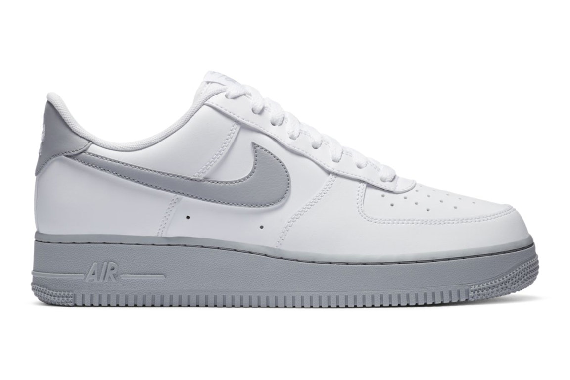 Pre-owned Nike Air Force 1 07 White Grey Sole In White/white/wolf Grey