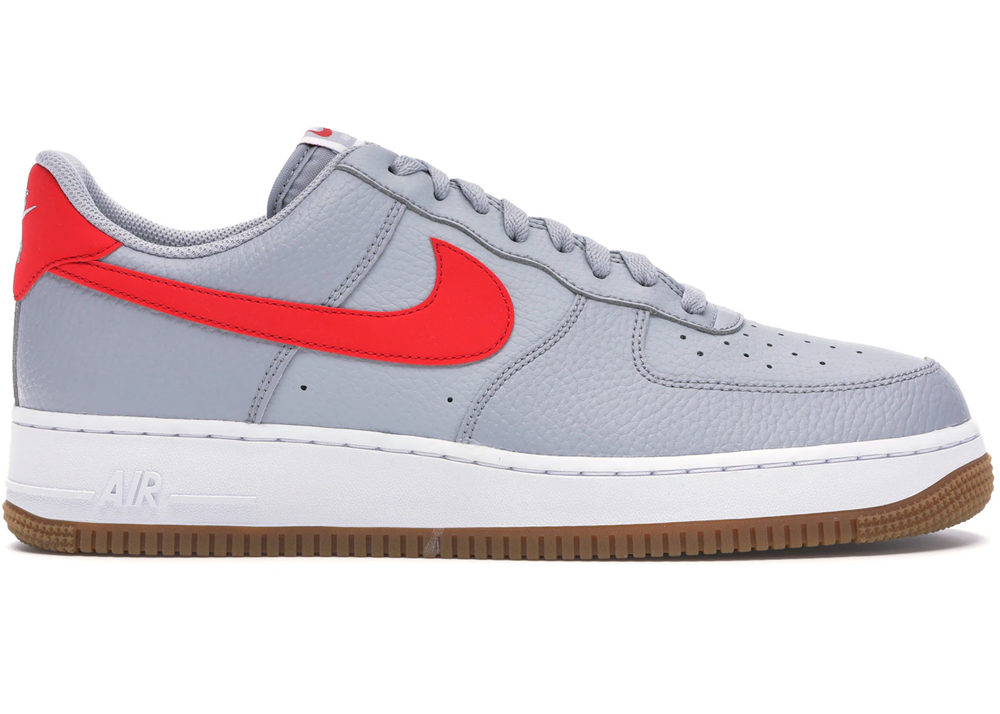 Nike Air Force Low '07 Wolf Grey University Red Men's CI0057