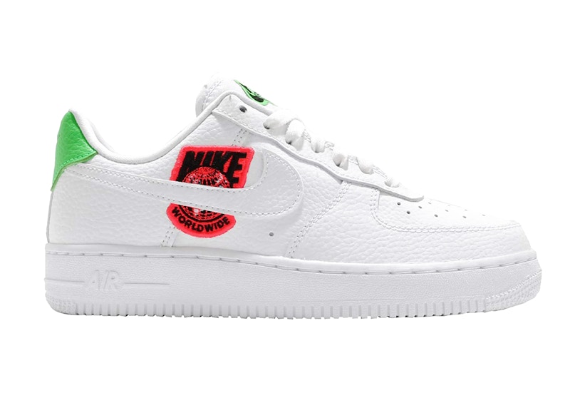 Nike Air Force 1 Low '07 Worldwide Pack Flash Crimson Green Strike 