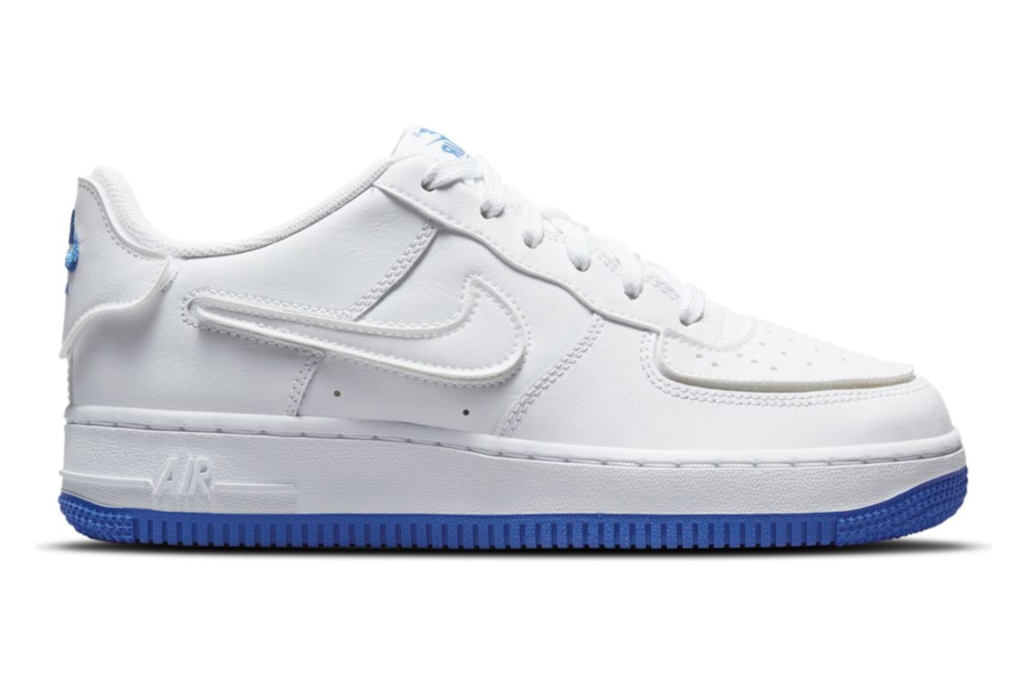 Pre-owned Nike Air Force 1/1 White Royal Blue (gs) In White/royal Blue/white