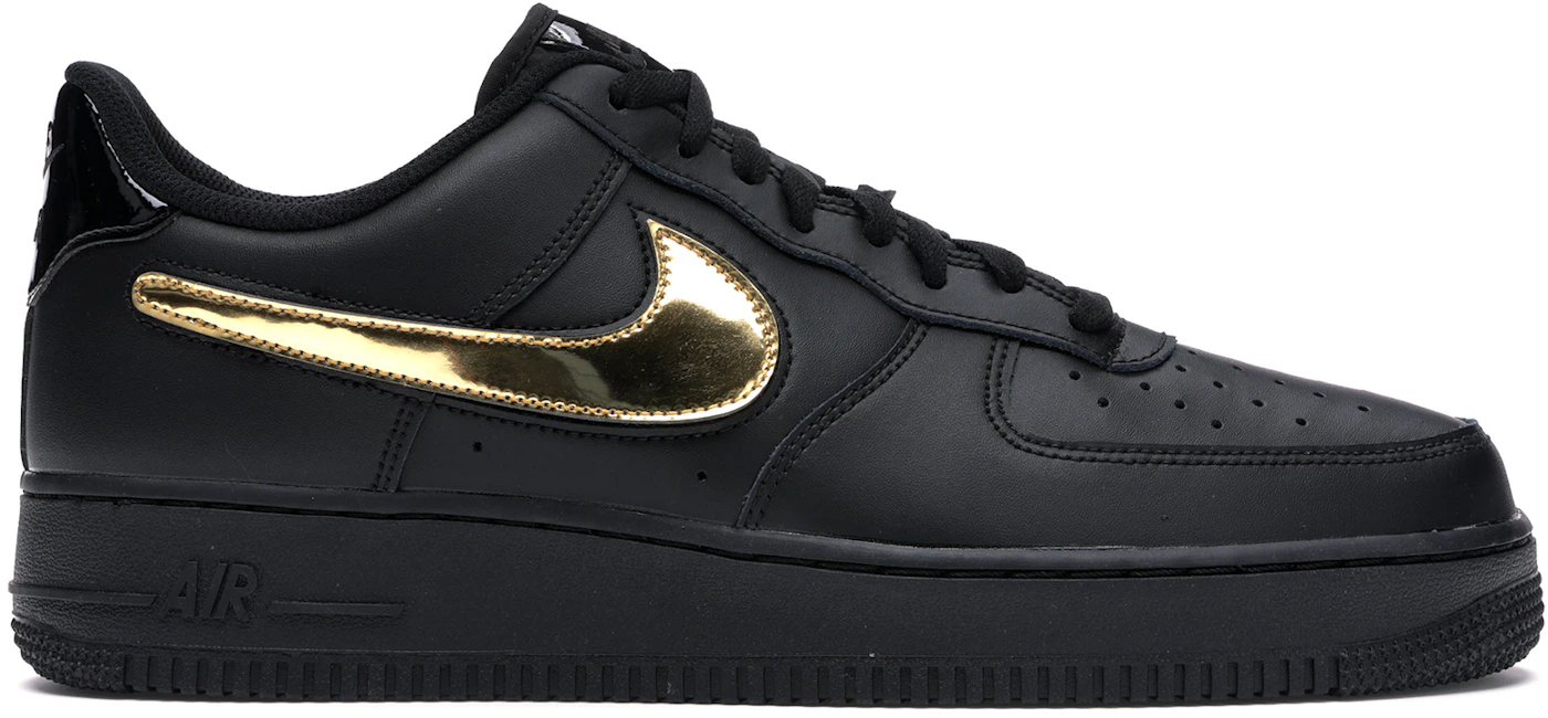 Nike Force 1 Black Metallic Gold Removable Pack - CT2252-001 - US