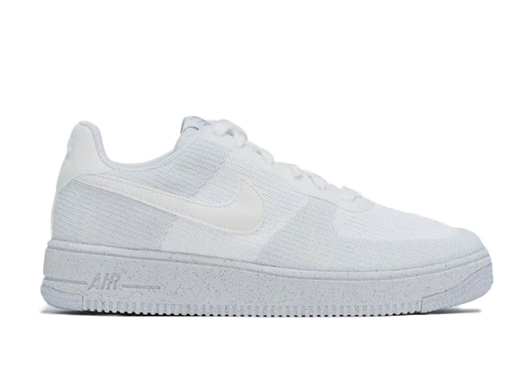 Pre-owned Nike Air Force 1 Crater Low White Sail Grey (gs) In White/white/sail