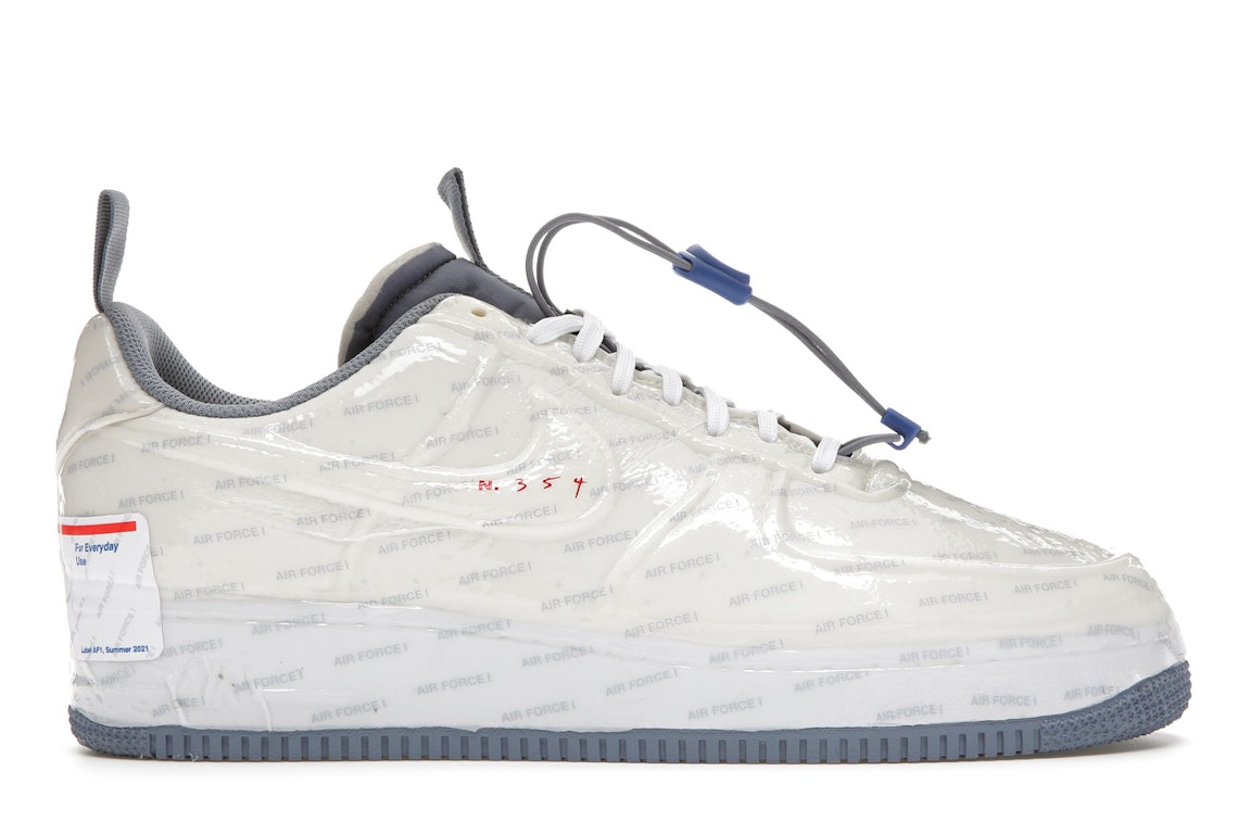 Pre-owned Nike Air Force 1 Low Experimental Usps Postal Ghost In White/ghost-ashen Slate-game Royal