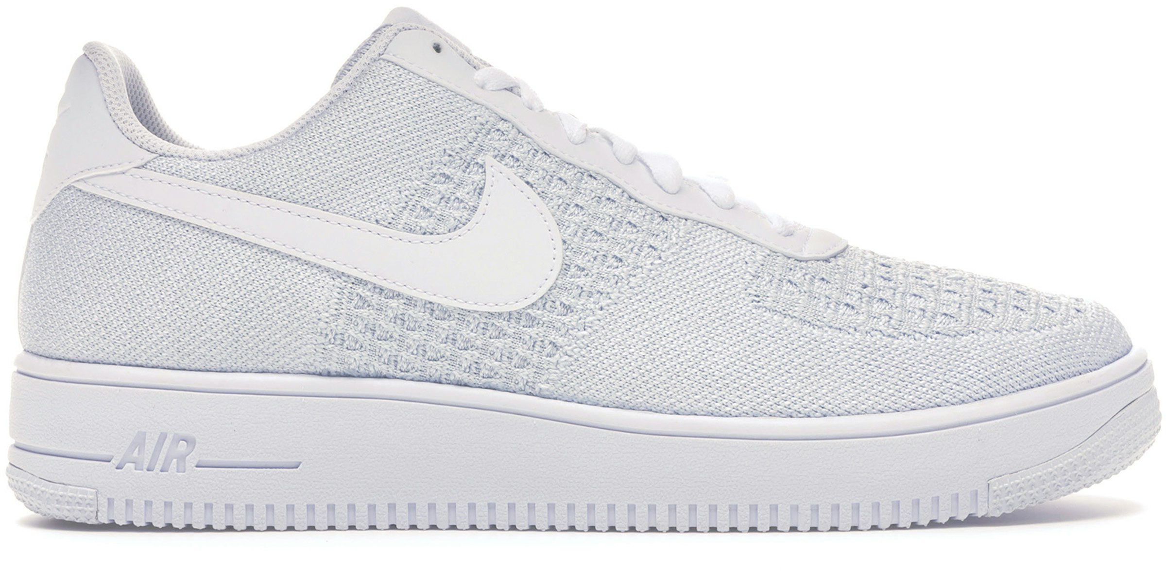 Nike Air Force Flyknit White Pure Platinum Hombre - ES