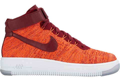Nike Air Force 1 Flyknit Total Crimson Team Rouge femme Style 818018 800 FR