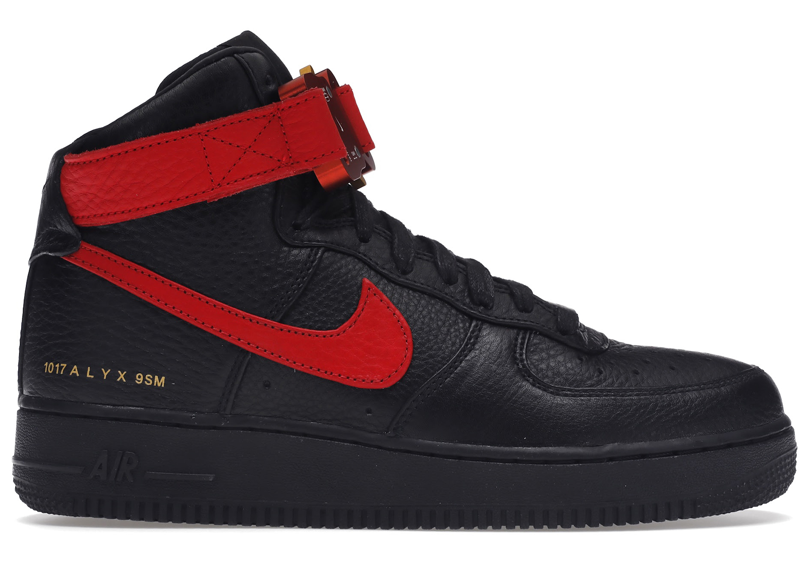 nike air force 1 mens black and red