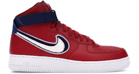 Nike Air Force 1 High 3D Chenille Swoosh Red White Blue