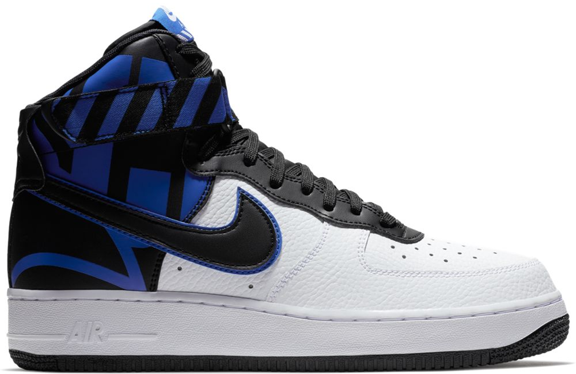 air force 1 high top black and blue