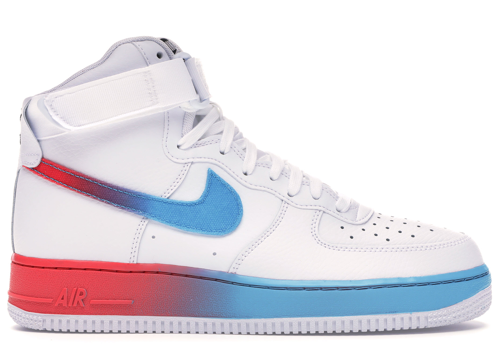 air force 1 high top blue and red