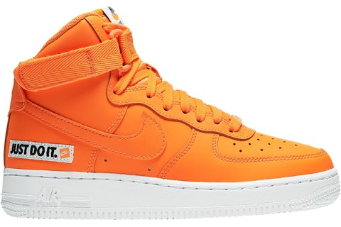 Orange just do it air force 1 discount