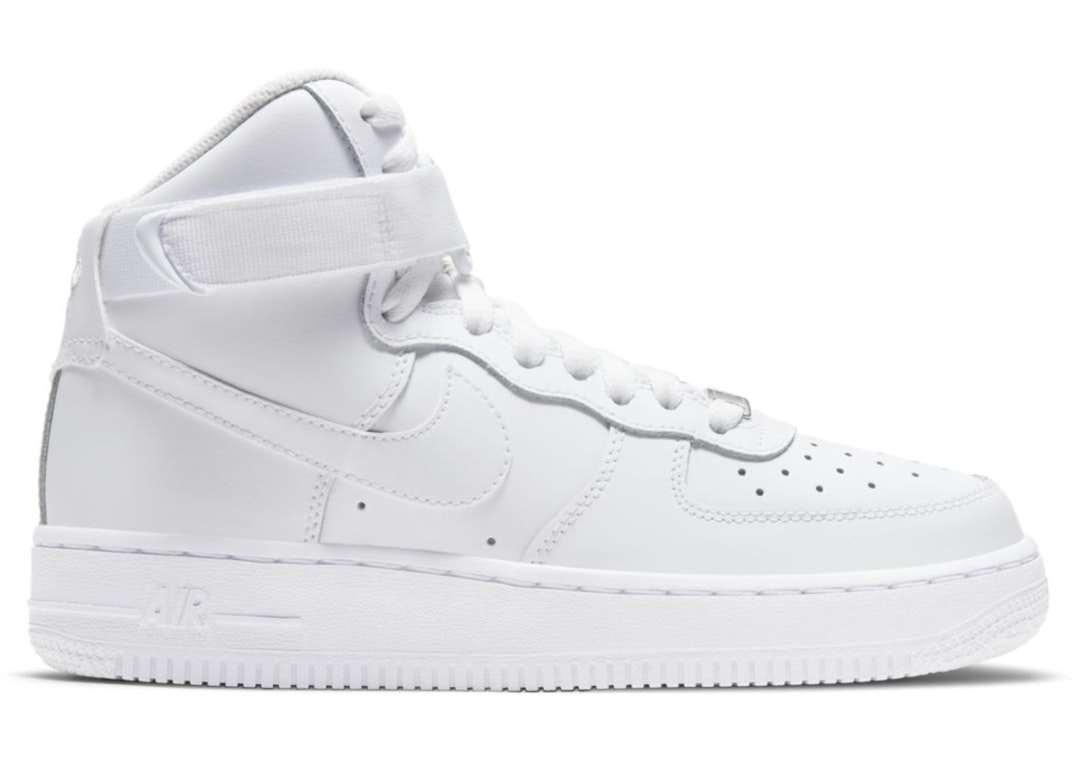 Pre-owned Nike Air Force 1 High Le Triple White (gs) In White/white/white