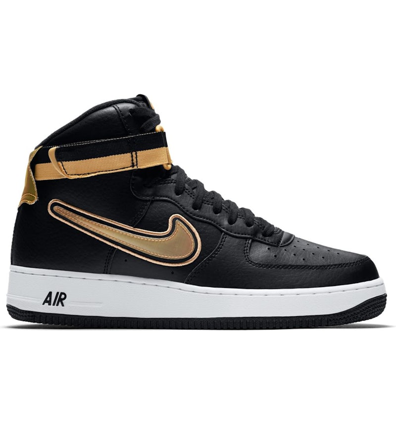 Nike Air Force 1 High NBA Black Metallic Gold Men s AV3938 001 US