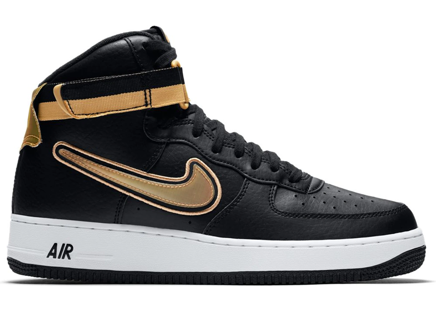 Nike air force gold schwarz hotsell