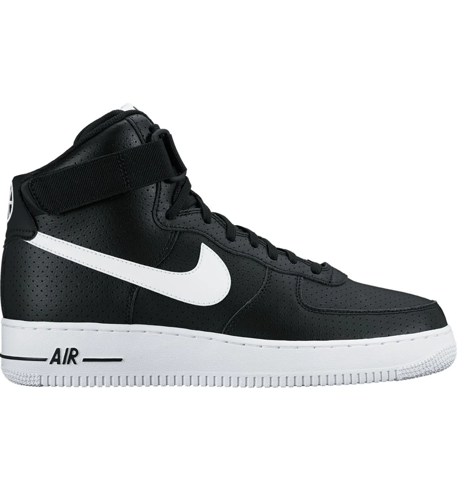Air force 1 top high black white