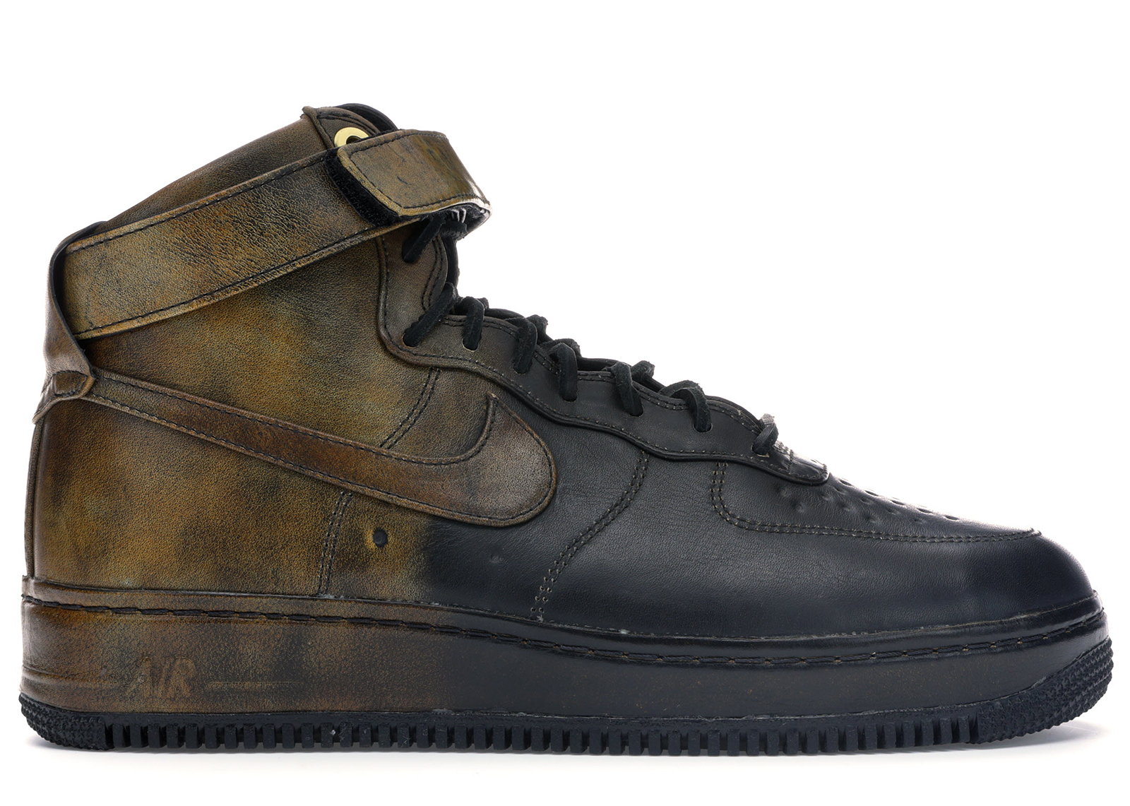 black and gold air force 1 high top