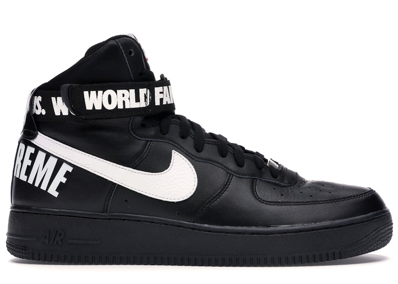 nike air force 1 supreme black for sale