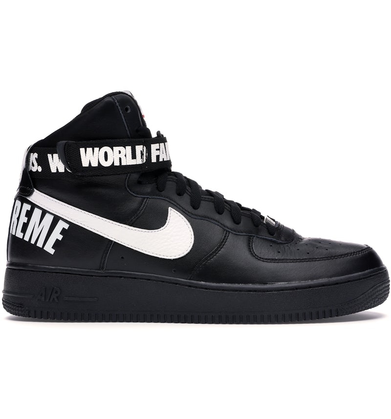 Nike Air Force High Supreme World Famous Black Men's 698696