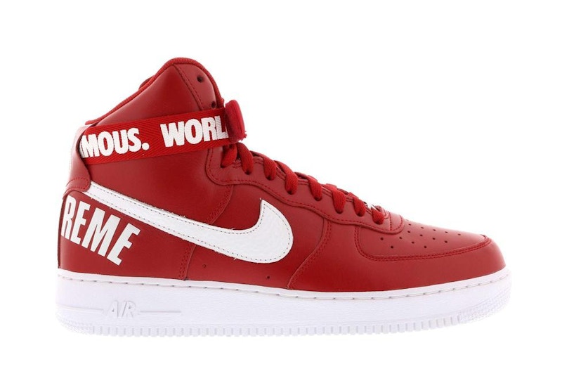 Nike Air Force 1 High Supreme World Famous Red Nike Air Force 1 High Supreme World Famous Red