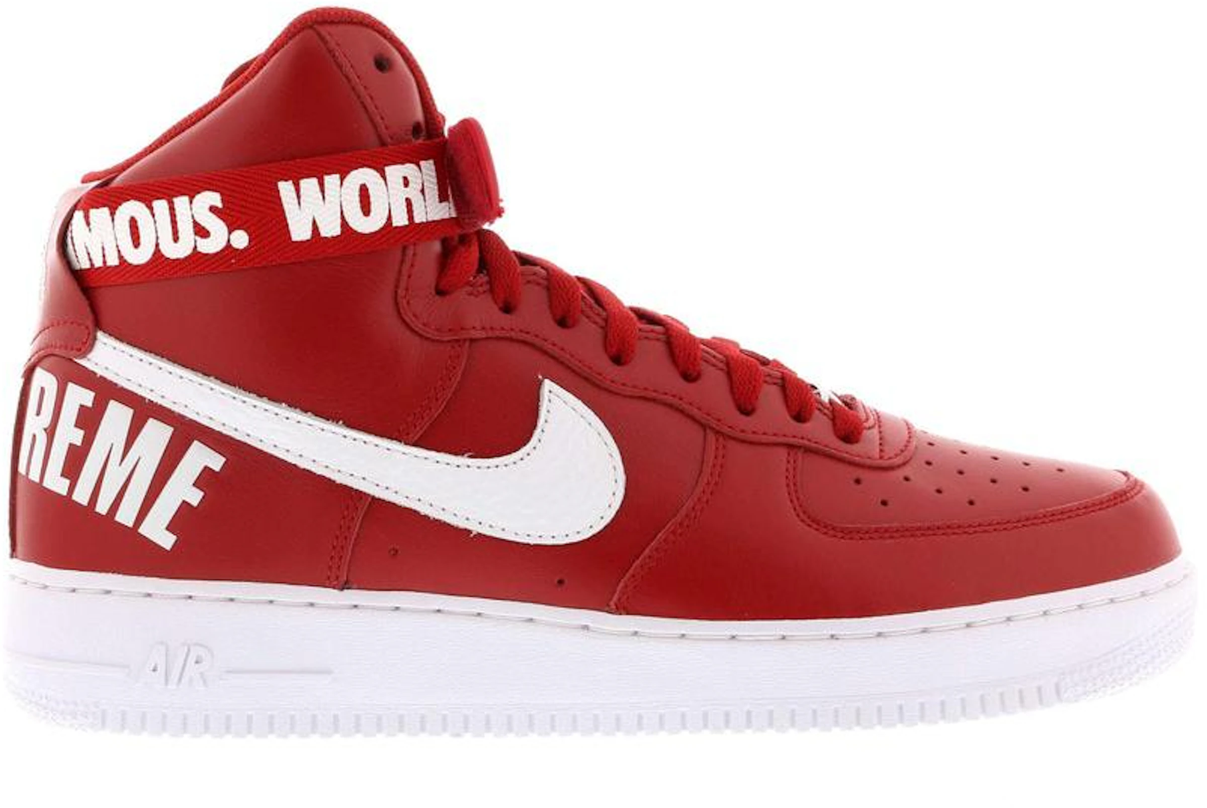 combinar mostrador Cuerpo Nike Air Force 1 High Supreme World Famous Red - 698696-610 - ES