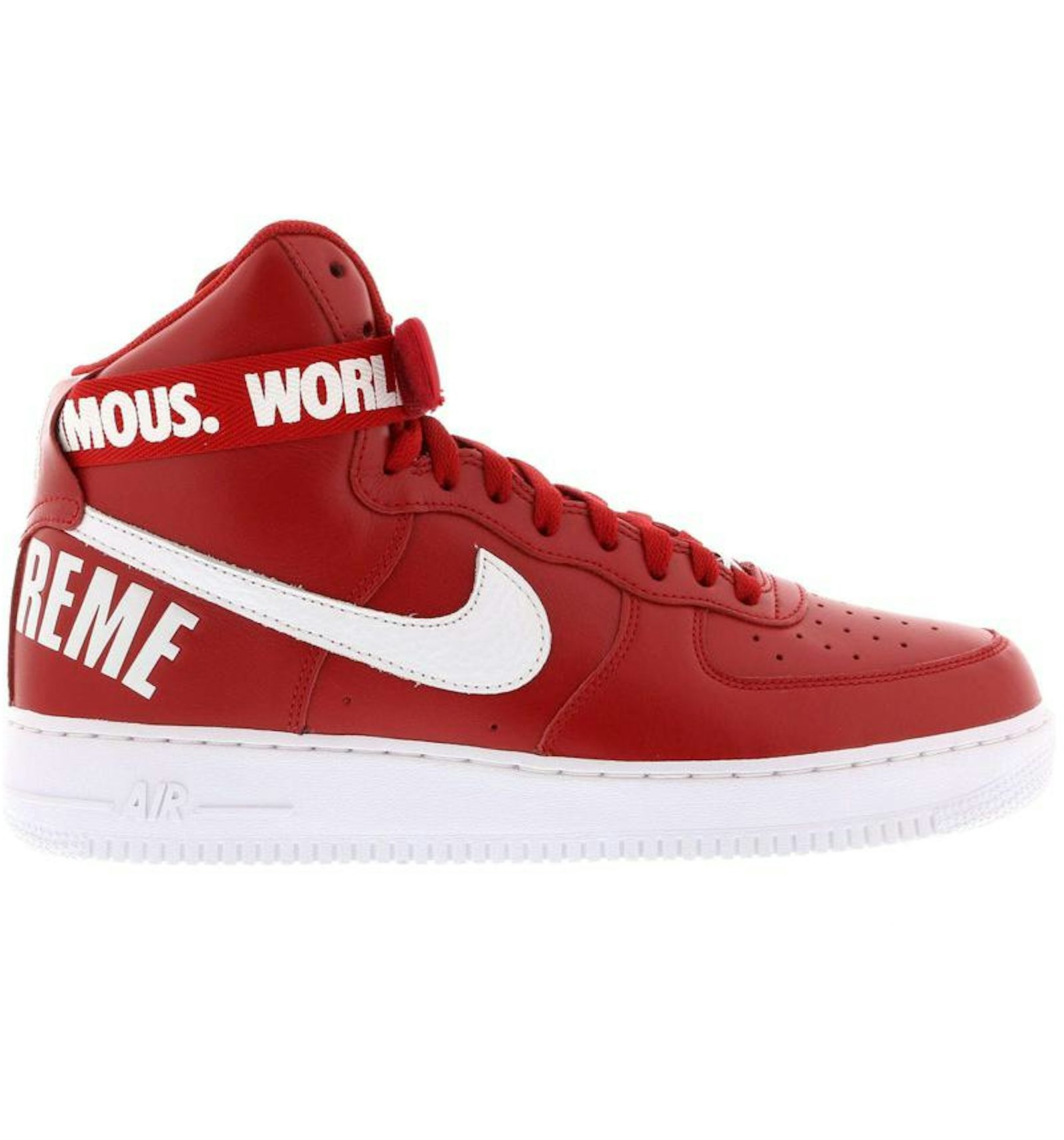 Nike air force 1 white and red high top Clearance