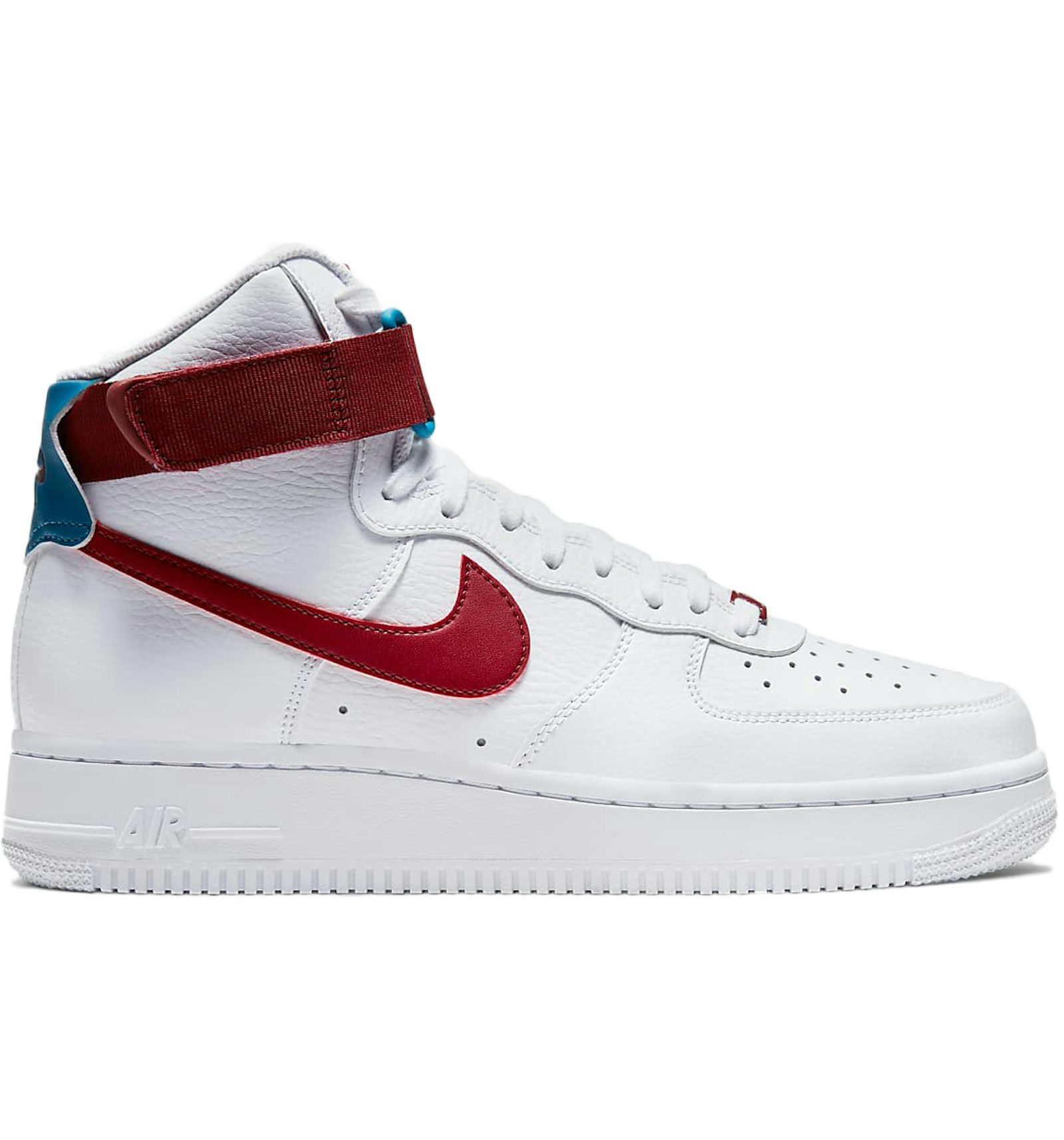 Nike air force 1 white and red high top Clearance