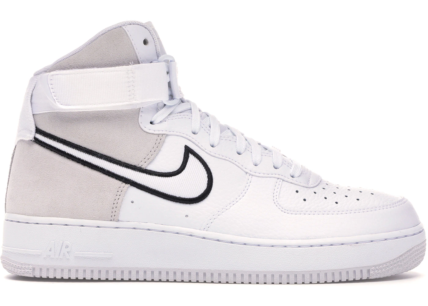 Nike Air Force 1 High White Vast Grey Black Men's - AO2442-100 - US