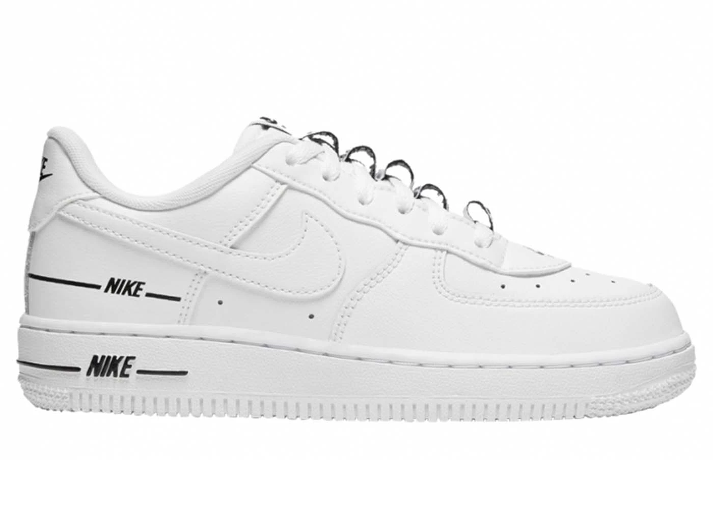 Nike Air Force 1 LV8 3 White/Black Preschool Boys' Shoes, Size: 2