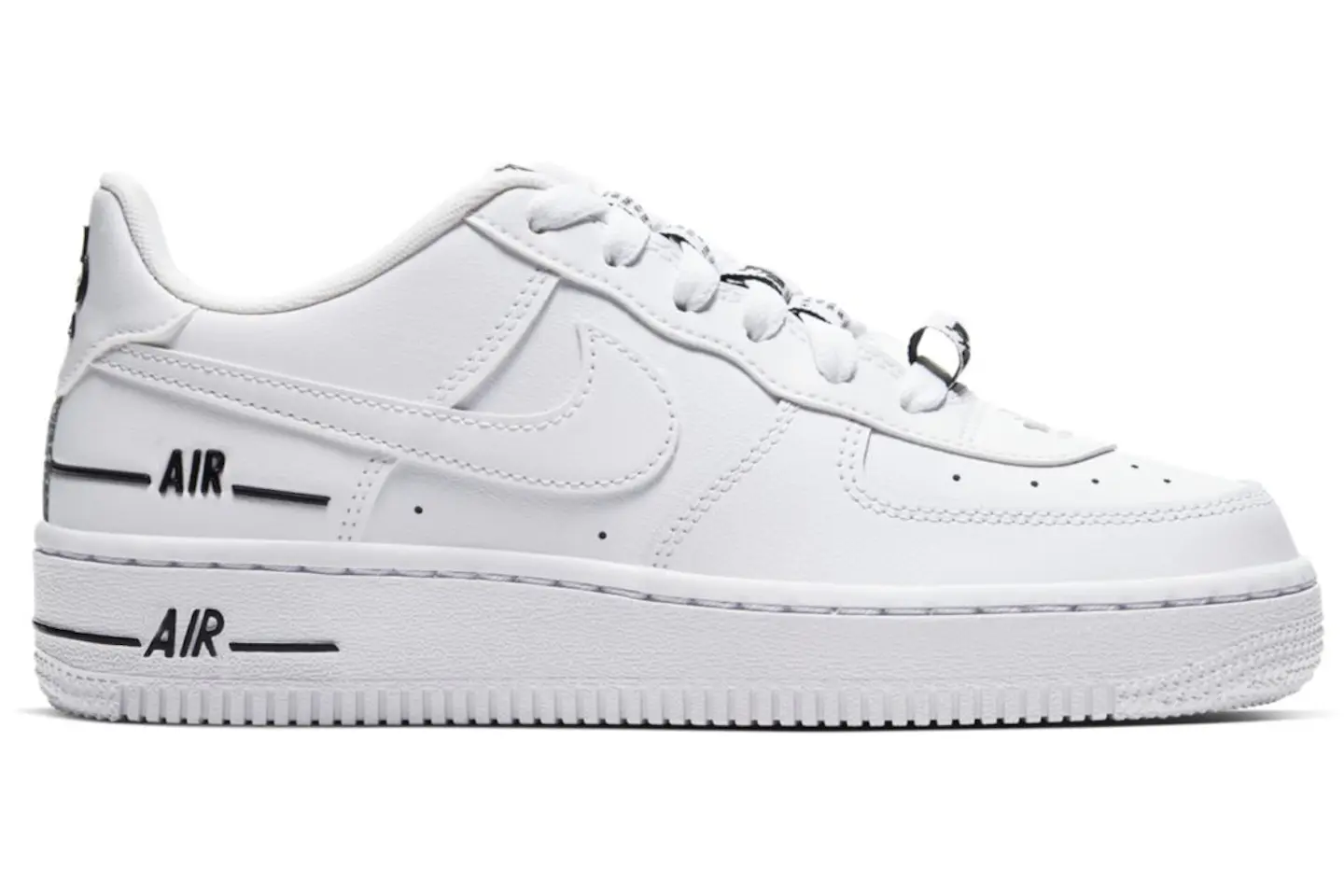 Nike Air Force 1 LV8 3 White Black (GS) Kids' - CJ4092-100 - US